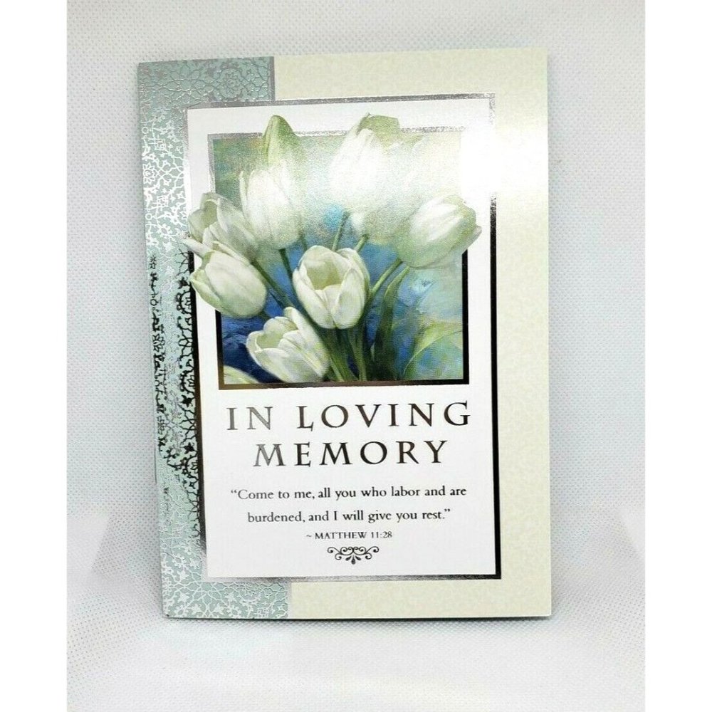 Sisters Of St Francis Of Assisi In Loving Memory Silver Foil Greeting Card